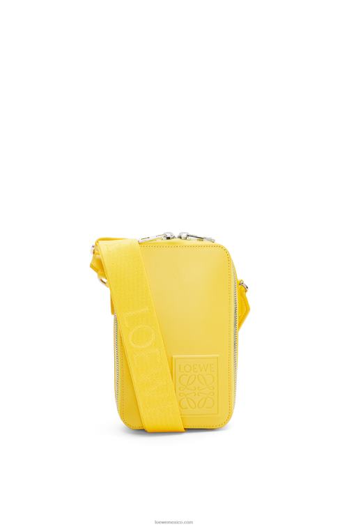 amarillo bolsillo cruzado vertical de piel de becerro satinada Loewe R8J8Z614 hombres