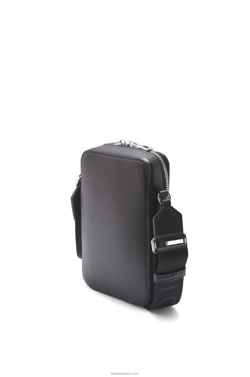 negro bolsillo cruzado vertical de piel de becerro satinada Loewe R8J8Z613 hombres