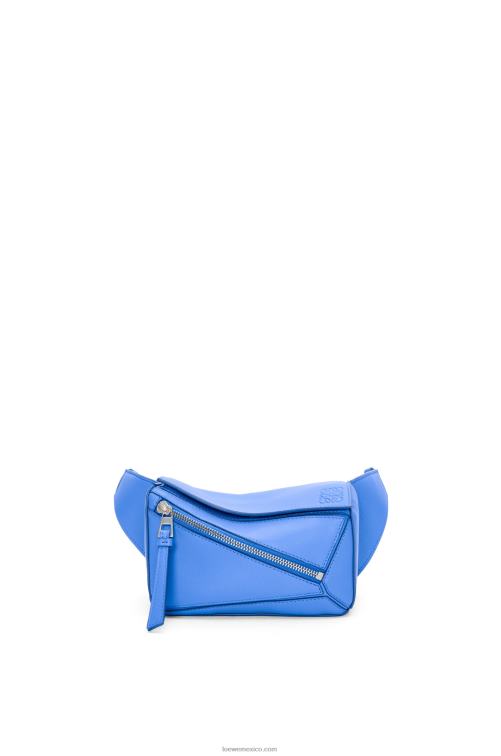 azul marino Riñonera mini puzzle de piel de becerro clásica Loewe R8J8Z547 hombres