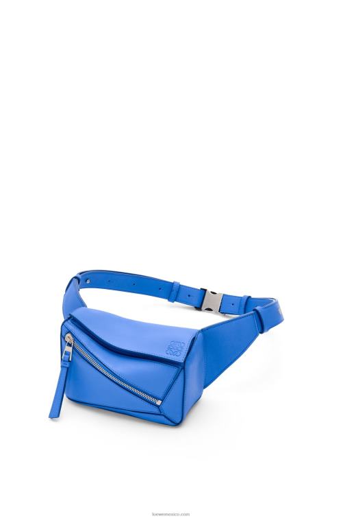 azul marino Riñonera mini puzzle de piel de becerro clásica Loewe R8J8Z547 hombres