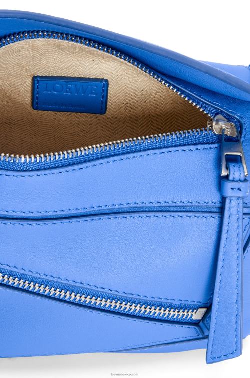 azul marino Riñonera mini puzzle de piel de becerro clásica Loewe R8J8Z547 hombres