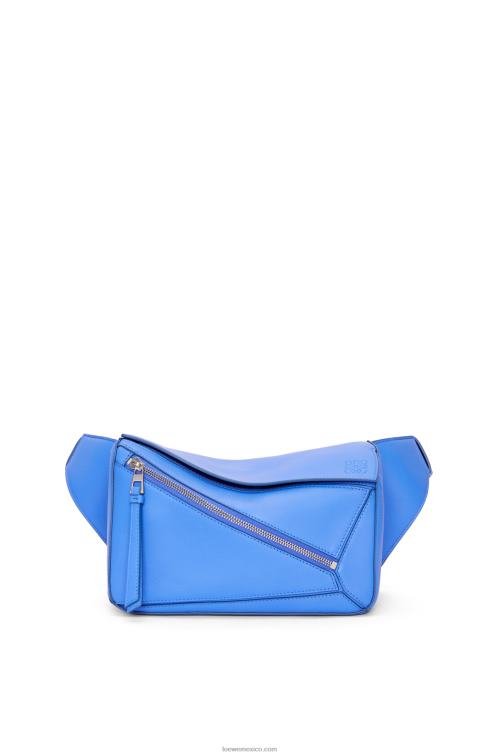 azul marino riñonera puzzle pequeña de piel de becerro clásica Loewe R8J8Z563 hombres