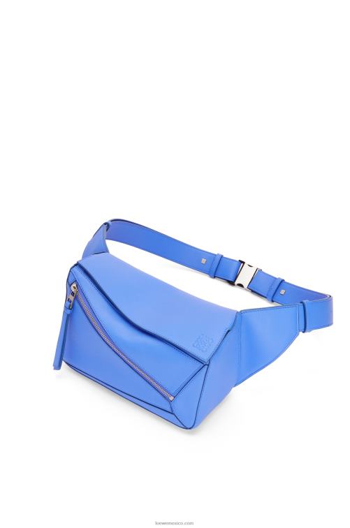azul marino riñonera puzzle pequeña de piel de becerro clásica Loewe R8J8Z563 hombres