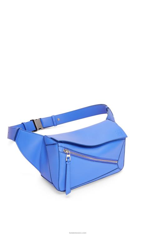 azul marino riñonera puzzle pequeña de piel de becerro clásica Loewe R8J8Z563 hombres