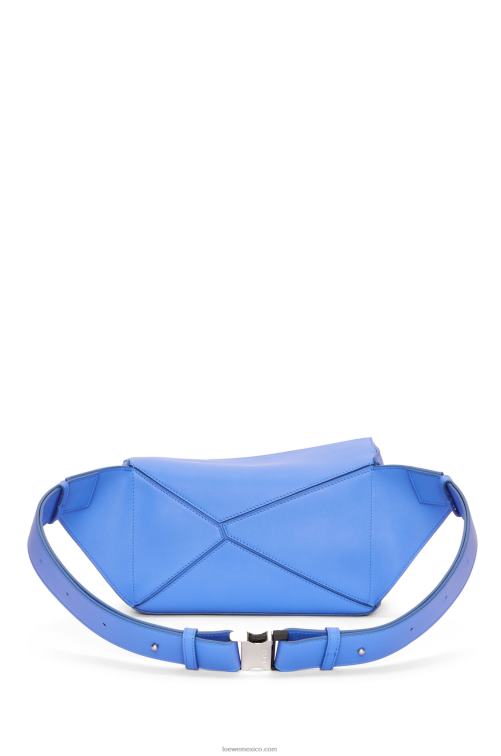 azul marino riñonera puzzle pequeña de piel de becerro clásica Loewe R8J8Z563 hombres