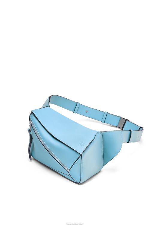 azul olimpico riñonera puzzle pequeña de piel de becerro clásica Loewe R8J8Z567 hombres