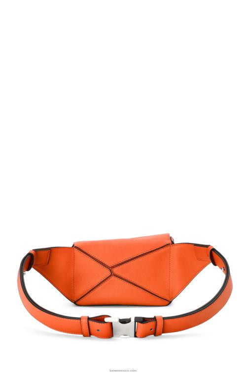 naranja Riñonera mini puzzle de piel de becerro clásica Loewe R8J8Z571 hombres