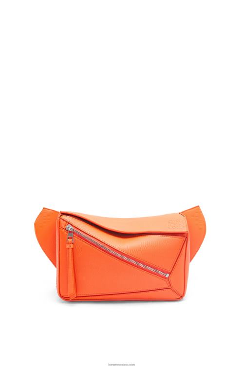 naranja riñonera puzzle pequeña de piel de becerro rombos Loewe R8J8Z568 hombres