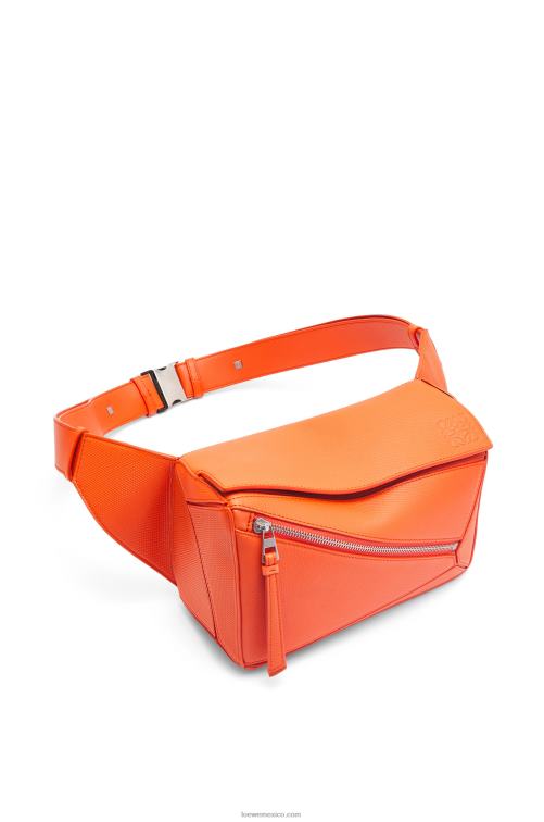 naranja riñonera puzzle pequeña de piel de becerro rombos Loewe R8J8Z568 hombres