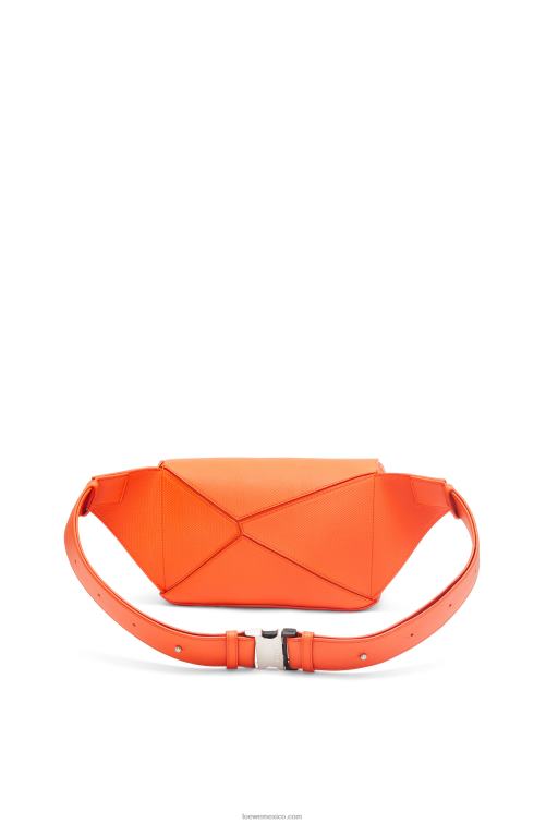 naranja riñonera puzzle pequeña de piel de becerro rombos Loewe R8J8Z568 hombres
