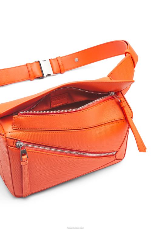 naranja riñonera puzzle pequeña de piel de becerro rombos Loewe R8J8Z568 hombres