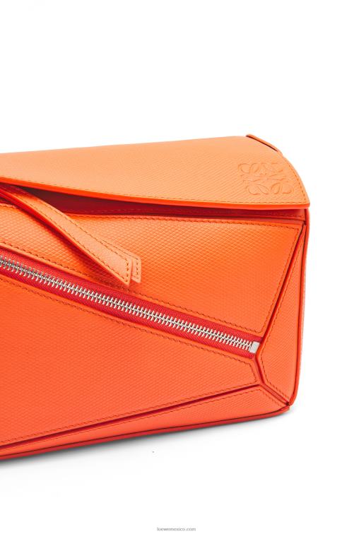 naranja riñonera puzzle pequeña de piel de becerro rombos Loewe R8J8Z568 hombres