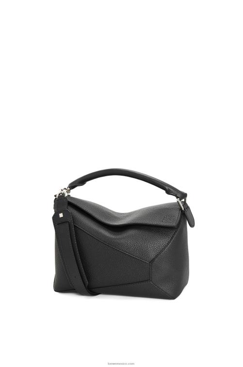 negro bolso puzzle edge de piel de becerro granulada Loewe R8J8Z540 hombres