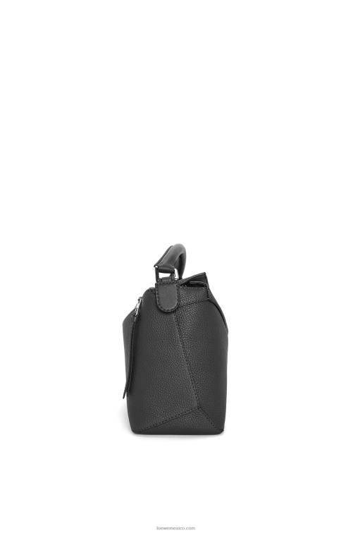 negro bolso puzzle edge de piel de becerro granulada Loewe R8J8Z540 hombres