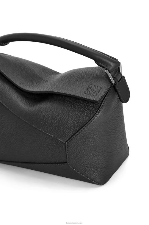 negro bolso puzzle edge de piel de becerro granulada Loewe R8J8Z540 hombres