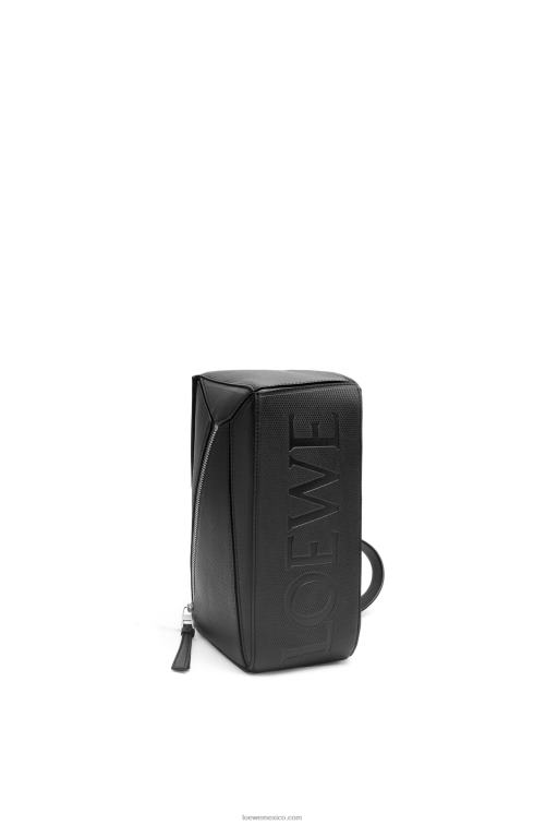negro riñonera puzzle pequeña de piel de becerro rombos Loewe R8J8Z566 hombres