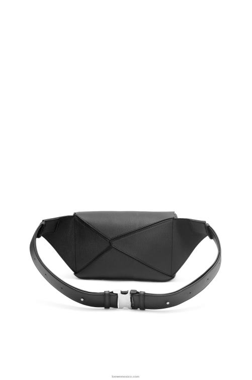 negro riñonera puzzle pequeña de piel de becerro rombos Loewe R8J8Z566 hombres