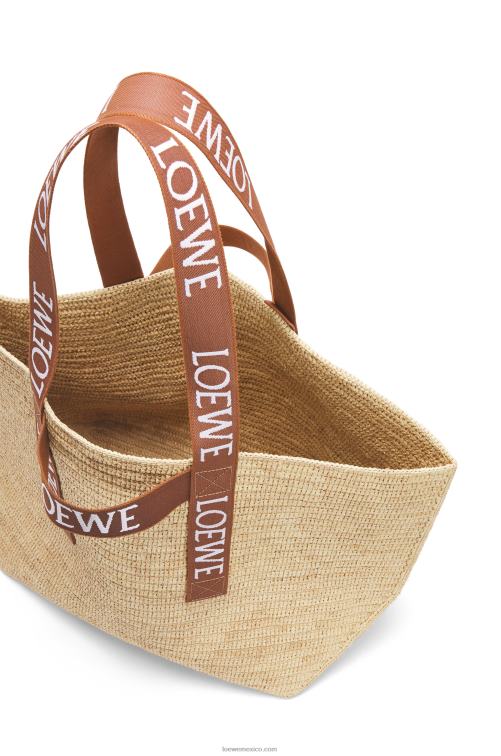 Bronceado natural shopper plegable en rafia Loewe R8J8Z38 hombres