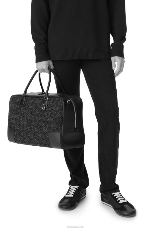 antracita/negro Bolso amazona 44 de jacquard anagrama y piel de becerro Loewe R8J8Z148 hombres