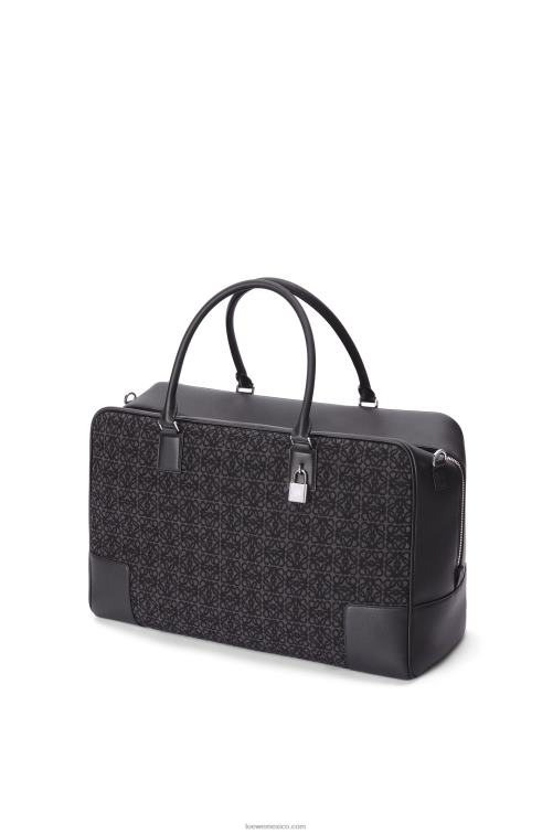 antracita/negro Bolso amazona 44 de jacquard anagrama y piel de becerro Loewe R8J8Z148 hombres