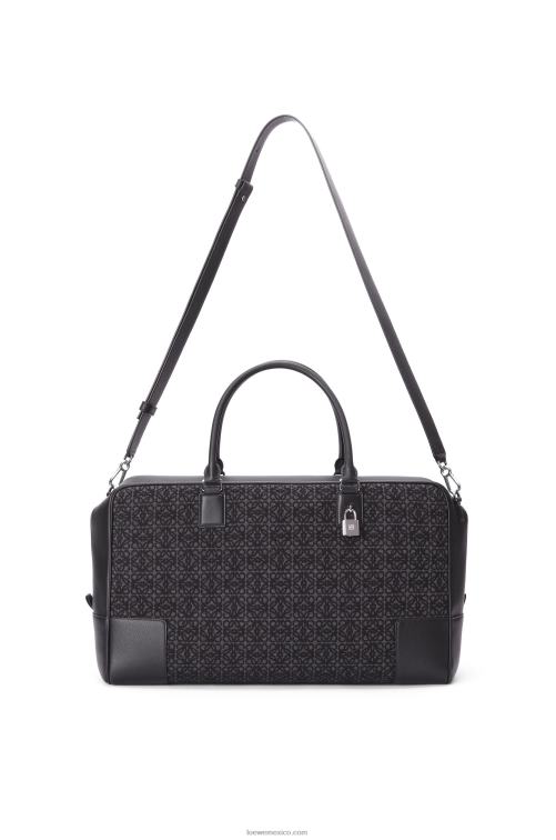 antracita/negro Bolso amazona 44 de jacquard anagrama y piel de becerro Loewe R8J8Z148 hombres