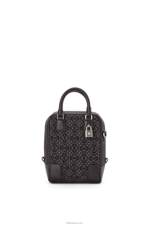 antracita/negro amazona 15 en anagrama jacquard y piel de becerro Loewe R8J8Z147 hombres