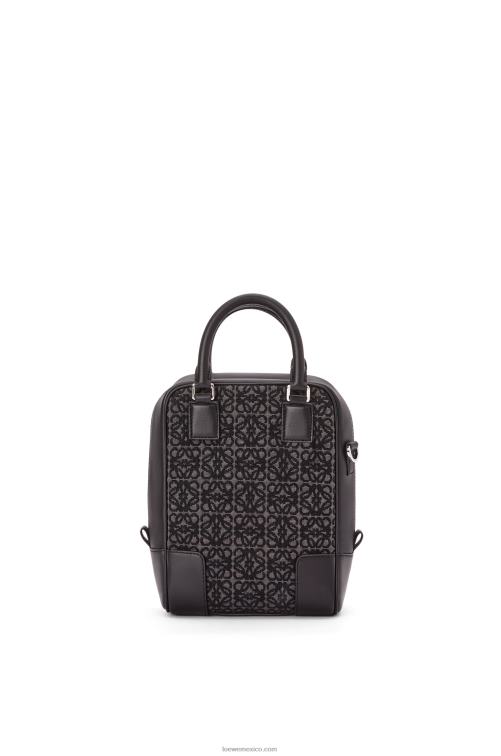 antracita/negro amazona 15 en anagrama jacquard y piel de becerro Loewe R8J8Z147 hombres