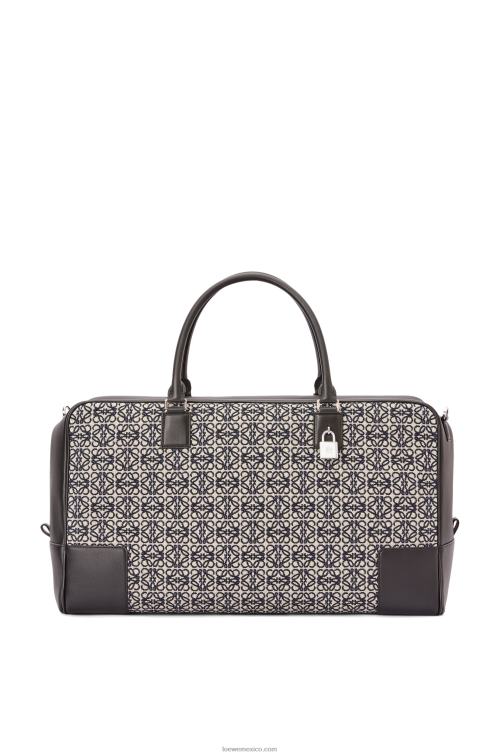 azul marino/negro Bolso amazona 44 de jacquard anagrama y piel de becerro Loewe R8J8Z149 hombres