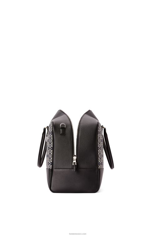 azul marino/negro Bolso amazona 44 de jacquard anagrama y piel de becerro Loewe R8J8Z149 hombres