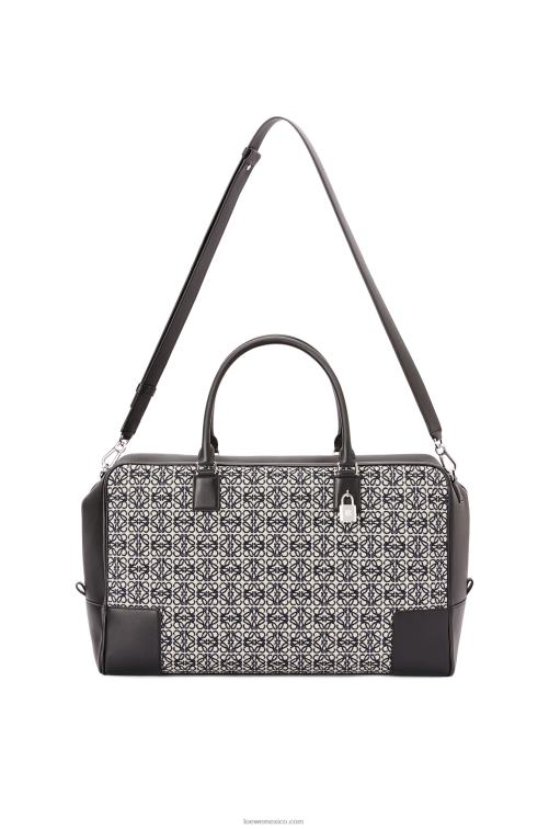 azul marino/negro Bolso amazona 44 de jacquard anagrama y piel de becerro Loewe R8J8Z149 hombres