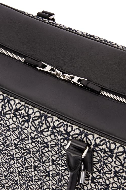 azul marino/negro Bolso amazona 44 de jacquard anagrama y piel de becerro Loewe R8J8Z149 hombres