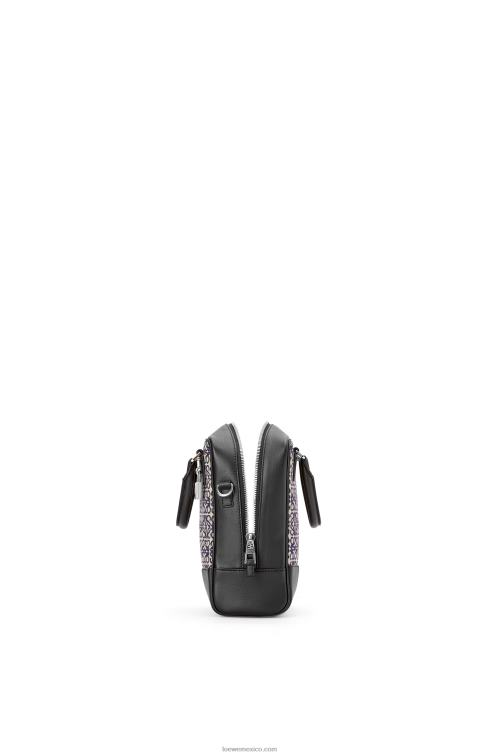azul marino/negro amazona 15 en anagrama jacquard y piel de becerro Loewe R8J8Z144 hombres