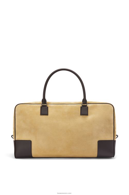 dorado/marrón chocolate Bolso amazona 44 de ante y piel de becerro Loewe R8J8Z160 hombres