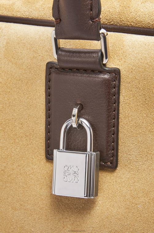 dorado/marrón chocolate Bolso amazona 44 de ante y piel de becerro Loewe R8J8Z160 hombres