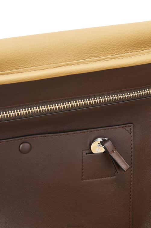 dorado/marrón chocolate Bolso amazona 44 de ante y piel de becerro Loewe R8J8Z160 hombres