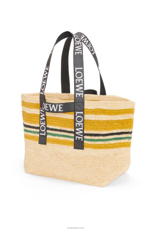 multicolor/negro shopper plegable en rafia Loewe R8J8Z16 hombres