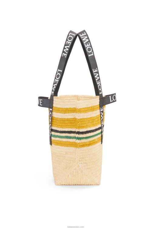 multicolor/negro shopper plegable en rafia Loewe R8J8Z16 hombres