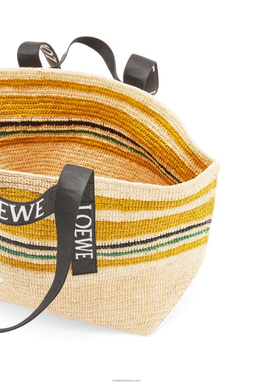 multicolor/negro shopper plegable en rafia Loewe R8J8Z16 hombres