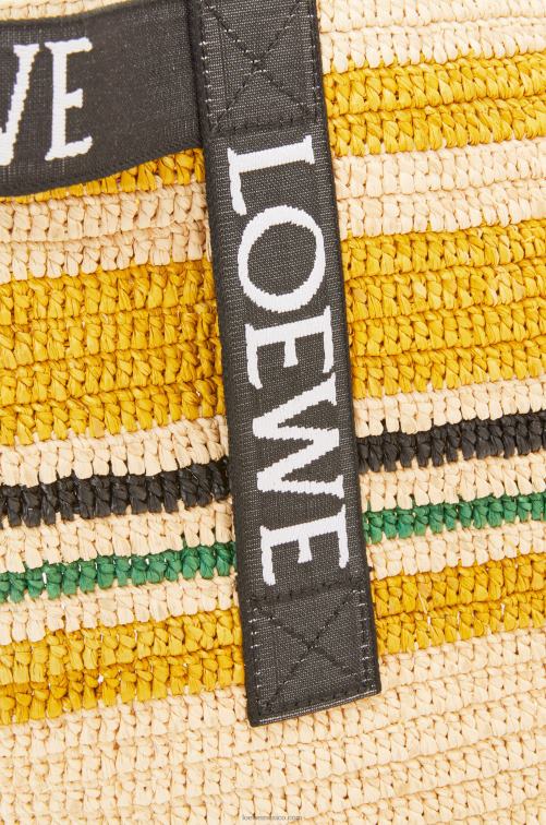 multicolor/negro shopper plegable en rafia Loewe R8J8Z16 hombres