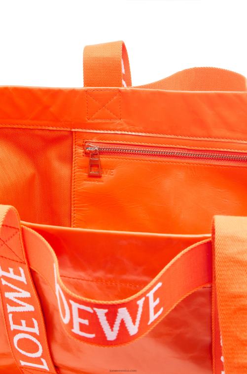 naranja bolso shopper plegable de piel de becerro color papel Loewe R8J8Z69 hombres
