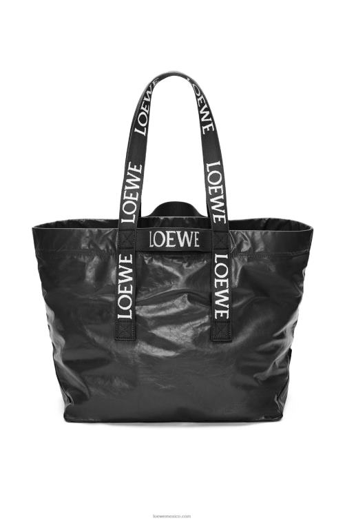 negro bolso shopper plegable de piel de becerro color papel Loewe R8J8Z68 hombres