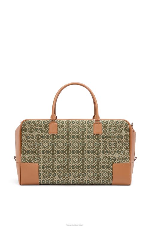 verde caqui/tostado Bolso amazona 44 de jacquard anagrama y piel de becerro Loewe R8J8Z161 hombres