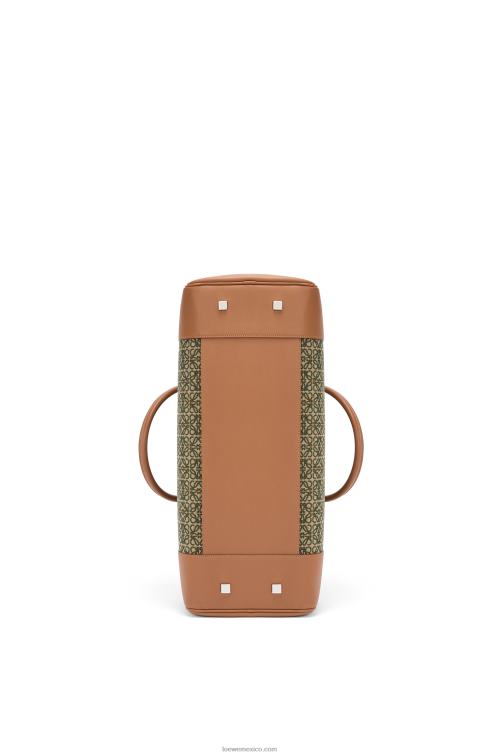 verde caqui/tostado Bolso amazona 44 de jacquard anagrama y piel de becerro Loewe R8J8Z161 hombres