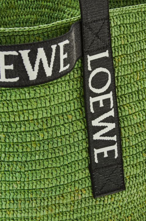 verde/negro shopper plegable en rafia Loewe R8J8Z29 hombres