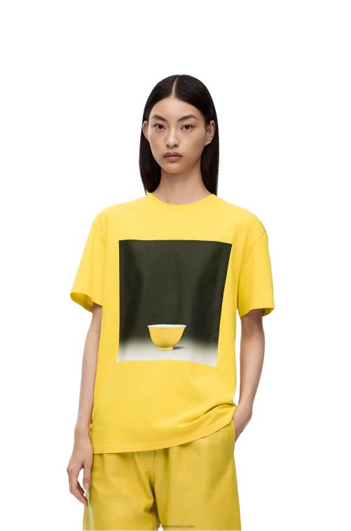 amarillo camiseta de algodón con estampado de cerámica Loewe R8J8Z822 hombres