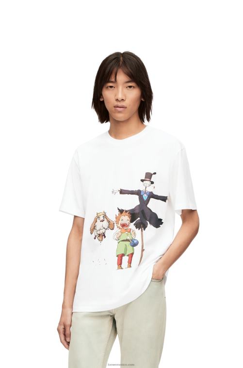 blanco camiseta heen, markl y cabeza de nabo de algodón Loewe R8J8Z831 hombres