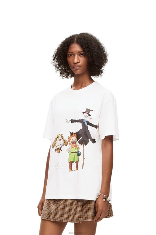 blanco camiseta heen, markl y cabeza de nabo de algodón Loewe R8J8Z831 hombres