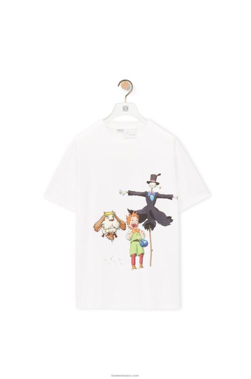 blanco camiseta heen, markl y cabeza de nabo de algodón Loewe R8J8Z831 hombres