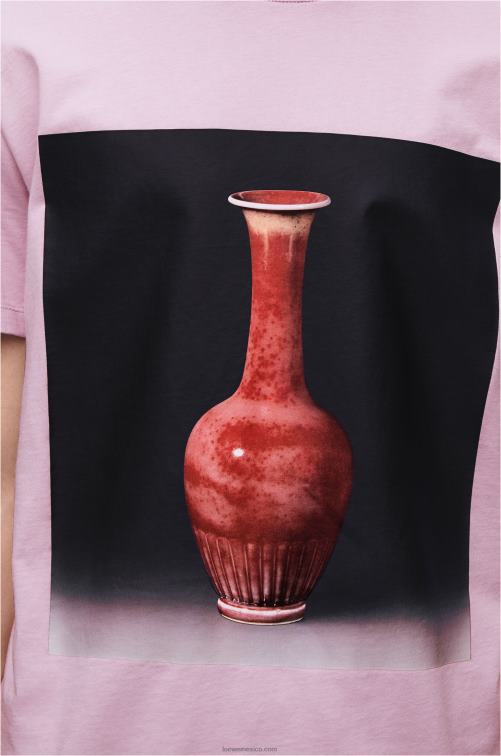 lila camiseta de algodón con estampado de cerámica Loewe R8J8Z819 hombres