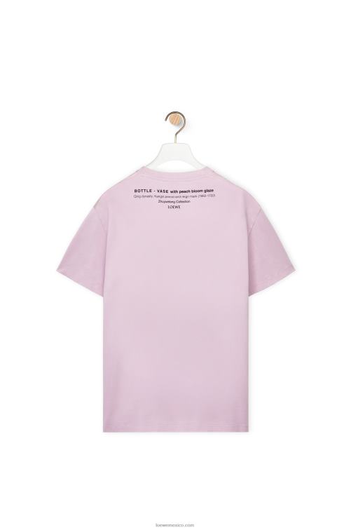 lila camiseta de algodón con estampado de cerámica Loewe R8J8Z819 hombres